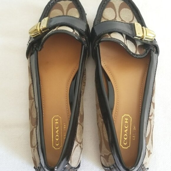 Coach Pauleen Loafer Signature Canvas Patent Size 7 - Picture 7 of 10